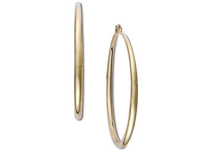 INC International Concepts Large Gold-Tone Hoop Earrings 